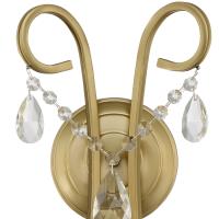 Two Light Wall Sconce by Crystorama - Othello Collection, Vibrant Gold Finish - 6822-VG-CL-S