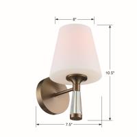 One Light Wall Sconce by Crystorama - Ramsey Collection, Vibrant Gold Finish - RAM-A3401-VG