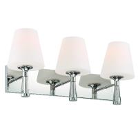 Three Light Bathroom Vanity by Crystorama - Ramsey Collection, Polished Nickel Finish - RAM-A3403-PN