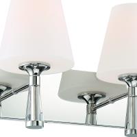 Three Light Bathroom Vanity by Crystorama - Ramsey Collection, Polished Nickel Finish - RAM-A3403-PN