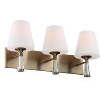 Three Light Bathroom Vanity by Crystorama - Ramsey Collection, Vibrant Gold Finish - RAM-A3403-VG