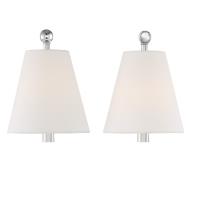 Two Light Wall Sconce by Crystorama - Riverdale Collection, Polished Nickel Finish - RIV-383-PN