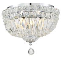Four Light Flush Mount by Crystorama - Roslyn Collection, Polished Chrome Finish - ROS-A1004-CH-CL-MWP