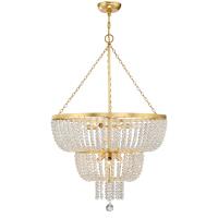 Eight Light Chandelier by Crystorama - Rylee Collection, Antique Gold Finish - 610-GA
