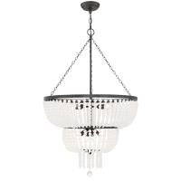 Eight Light Chandelier by Crystorama - Rylee Collection, Matte Black Finish - 610-MK
