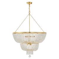12 Light Chandelier by Crystorama - Rylee Collection, Antique Gold Finish - 612-GA