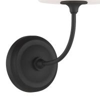 One Light Wall Sconce by Crystorama - Sylvan Collection, Black Forged Finish - 2441-OP-BF