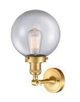 LED Wall Sconce by Innovations - Franklin Restoration Collection, Satin Gold Finish - 203-SG-G202-8-LED