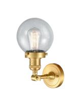 LED Wall Sconce by Innovations - Franklin Restoration Collection, Satin Gold Finish - 203-SG-G204-6-LED