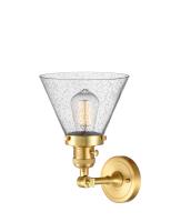 One Light Wall Sconce by Innovations - Franklin Restoration Collection, Satin Gold Finish - 203SW-SG-G44