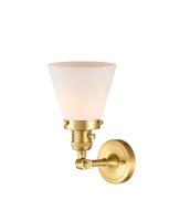 One Light Wall Sconce by Innovations - Franklin Restoration Collection, Satin Gold Finish - 203SW-SG-G61