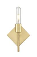 LED Wall Sconce by Innovations - Auralume Collection, Satin Brass Finish - 425-1W-SB-T10LED