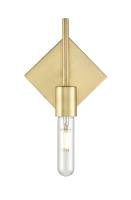 LED Wall Sconce by Innovations - Auralume Collection, Satin Brass Finish - 425-1W-SB-T10LED