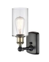 One Light Wall Sconce by Innovations - Ballston Collection, Black Antique Brass Finish - 516-1W-BAB-G802
