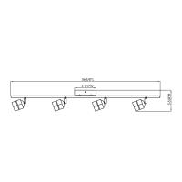 LED Fixed Rail by AFX Lighting - Cantrell Collection, Satin Nickel Finish - CARF4450L30SN