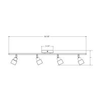 LED Fixed Rail by AFX Lighting - Chappelle Collection, Satin Nickel Finish - CHRF4450L30SN