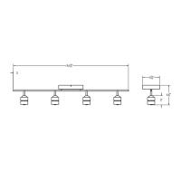 LED Fixed Rail by AFX Lighting - Core Collection, Satin Nickel Finish - CRRF4450L30SN