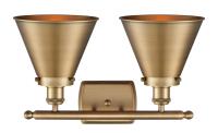 Two Light Bath Vanity by Innovations - Ballston Urban Collection, Brushed Brass Finish - 916-2W-BB-M13-BB