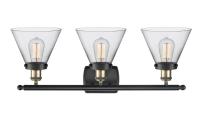 Three Light Bath Vanity by Innovations - Ballston Urban Collection, Black Antique Brass Finish - 916-3W-BAB-G42