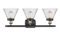 Three Light Bath Vanity by Innovations - Ballston Urban Collection, Black Antique Brass Finish - 916-3W-BAB-G44