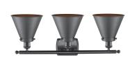 Three Light Bath Vanity by Innovations - Ballston Urban Collection, Matte Black Finish - 916-3W-BK-M13
