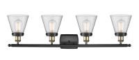 Four Light Bath Vanity by Innovations - Ballston Urban Collection, Black Antique Brass Finish - 916-4W-BAB-G64