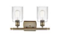 Two Light Bath Vanity by Innovations - Ballston Collection, Antique Brass Finish - 516-2W-AB-G342