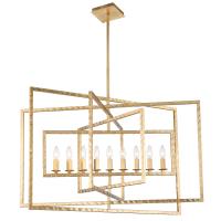 Nine Light Chandelier by Crystorama - Capri Collection, Antique Gold Finish - 337-GA