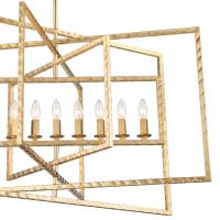 Nine Light Chandelier by Crystorama - Capri Collection, Antique Gold Finish - 337-GA