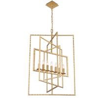 Seven Light Chandelier by Crystorama - Capri Collection, Antique Gold Finish - 339-GA