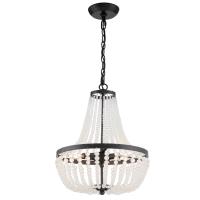 Three Light Chandelier by Crystorama - Rylee Collection, Matte Black Finish - 603-MK