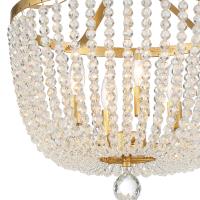 Four Light Chandelier by Crystorama - Rylee Collection, Antique Gold Finish - 604-GA