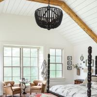 Four Light Chandelier by Crystorama - Rylee Collection, Matte Black Finish - 604-MK