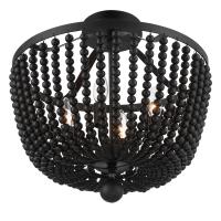 Four Light Semi Flush Mount by Crystorama - Rylee Collection, Matte Black Finish - 604-MK_CEILING