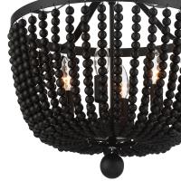Four Light Semi Flush Mount by Crystorama - Rylee Collection, Matte Black Finish - 604-MK_CEILING