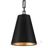 Two Light Chandelier by Crystorama - Alston Collection, Matte Black + Antique Gold Finish - 8685-MK-GA