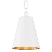 Two Light Chandelier by Crystorama - Alston Collection, Matte White + Antique Gold Finish - 8685-MT-GA