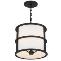 Three Light Pendant by Crystorama - Hulton Collection, Matte Black Finish - 9593-MK