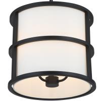 Three Light Pendant by Crystorama - Hulton Collection, Matte Black Finish - 9593-MK