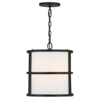Three Light Pendant by Crystorama - Hulton Collection, Matte Black Finish - 9593-MK