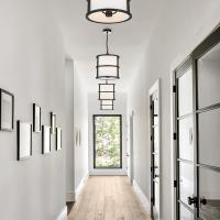Three Light Pendant by Crystorama - Hulton Collection, Matte Black Finish - 9593-MK