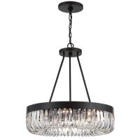 Eight Light Chandelier by Crystorama - Alister Collection, Charcoal Bronze Finish - ALI-B2008-CZ