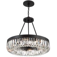 Eight Light Chandelier by Crystorama - Alister Collection, Charcoal Bronze Finish - ALI-B2008-CZ