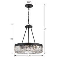 Eight Light Chandelier by Crystorama - Alister Collection, Charcoal Bronze Finish - ALI-B2008-CZ