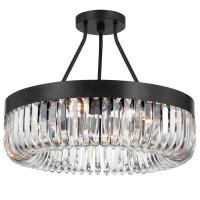 Eight Light Semi Flush Mount by Crystorama - Alister Collection, Charcoal Bronze Finish - ALI-B2008-CZ_CEILING