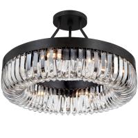 Eight Light Semi Flush Mount by Crystorama - Alister Collection, Charcoal Bronze Finish - ALI-B2008-CZ_CEILING
