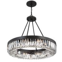 Ten Light Chandelier by Crystorama - Alister Collection, Charcoal Bronze Finish - ALI-B2010-CZ