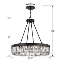 Ten Light Chandelier by Crystorama - Alister Collection, Charcoal Bronze Finish - ALI-B2010-CZ