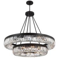 26 Light Chandelier by Crystorama - Alister Collection, Charcoal Bronze Finish - ALI-B2026-CZ