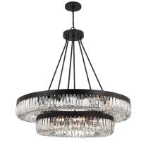 26 Light Chandelier by Crystorama - Alister Collection, Charcoal Bronze Finish - ALI-B2026-CZ